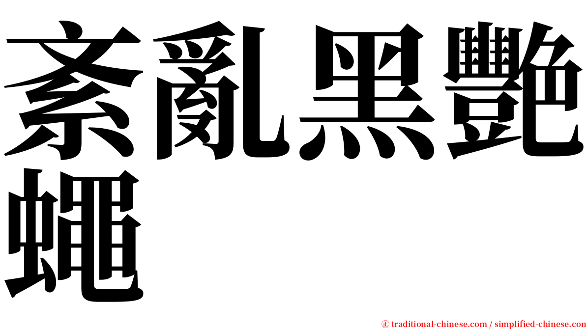 紊亂黑艷蠅 serif font