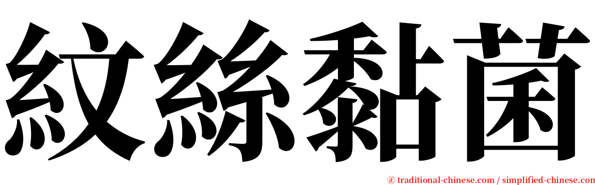 紋絲黏菌 serif font