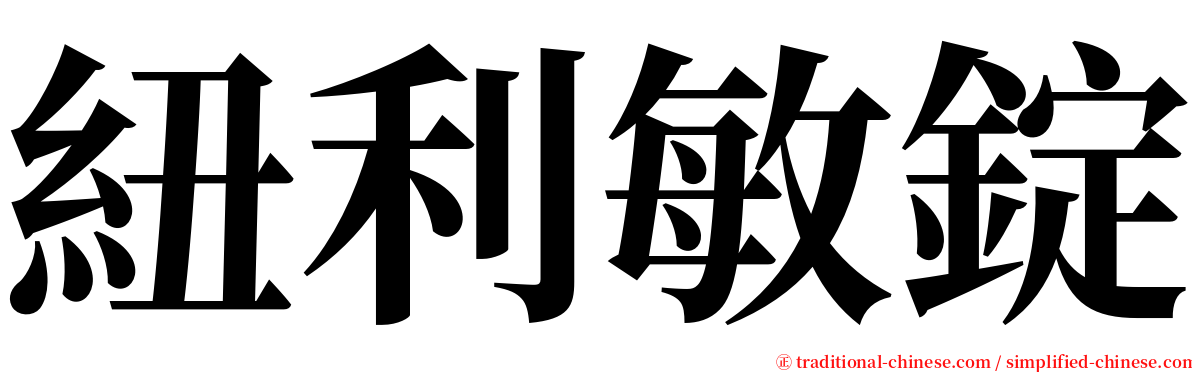 紐利敏錠 serif font