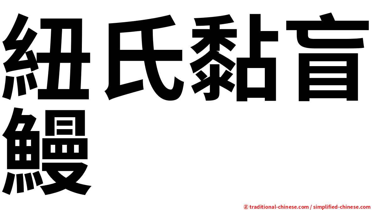 紐氏黏盲鰻