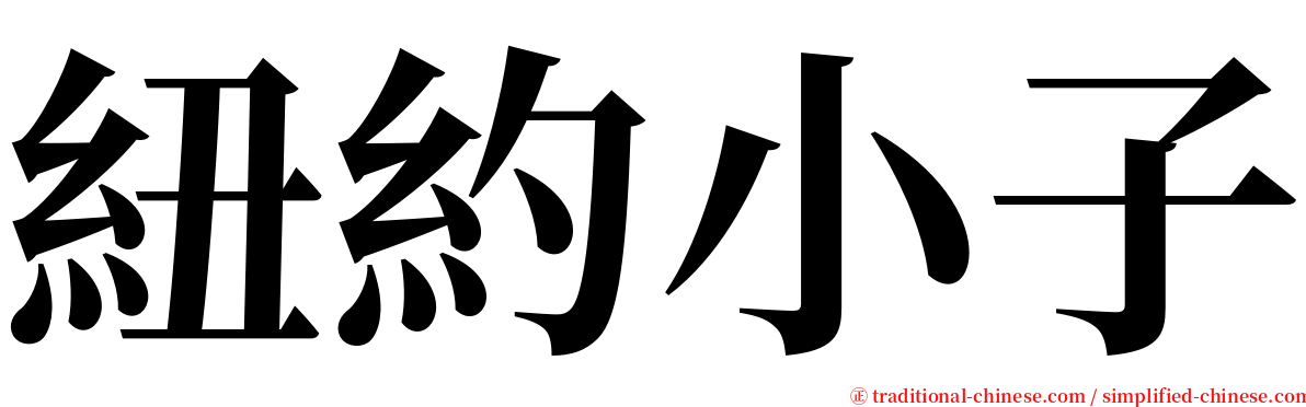 紐約小子 serif font