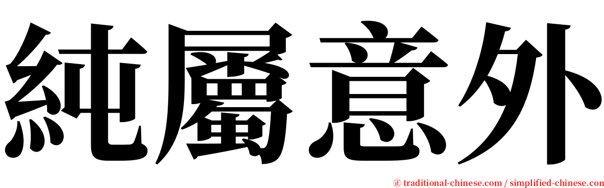 純屬意外 serif font