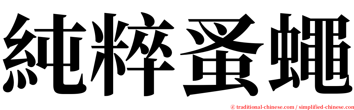 純粹蚤蠅 serif font