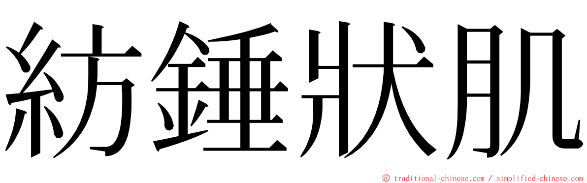 紡錘狀肌 ming font