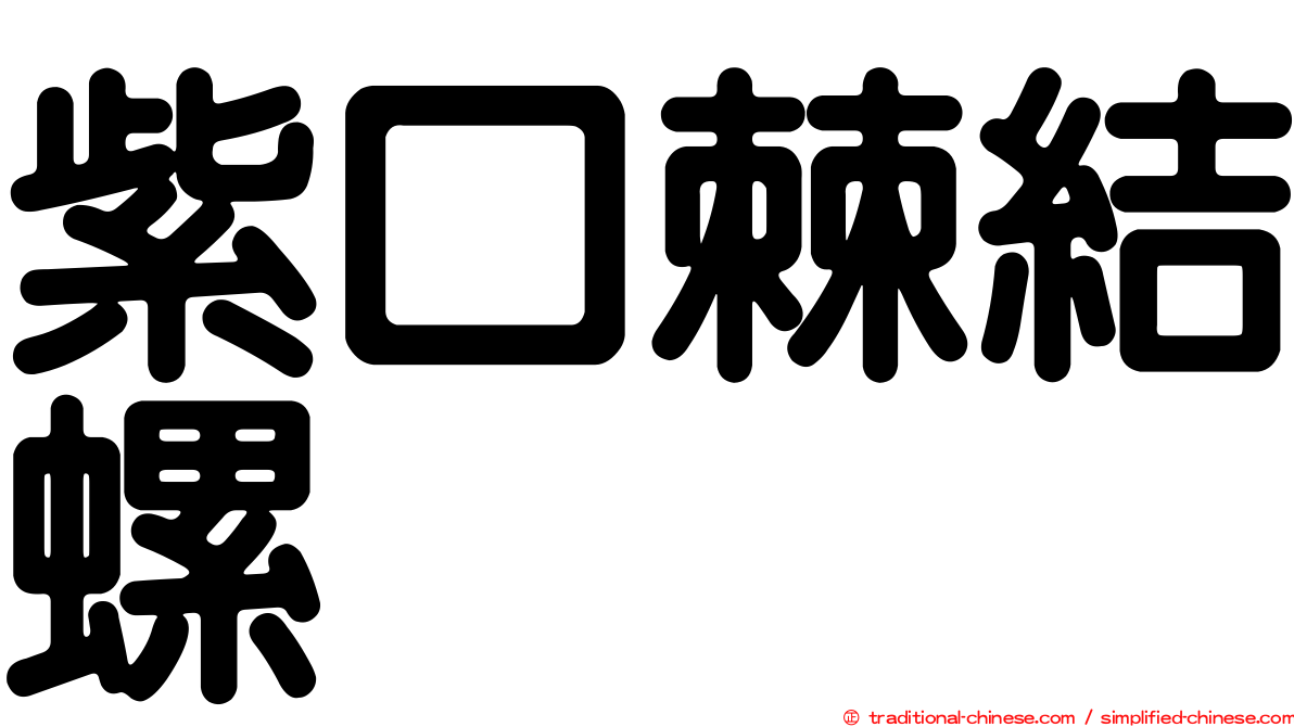 紫口棘結螺