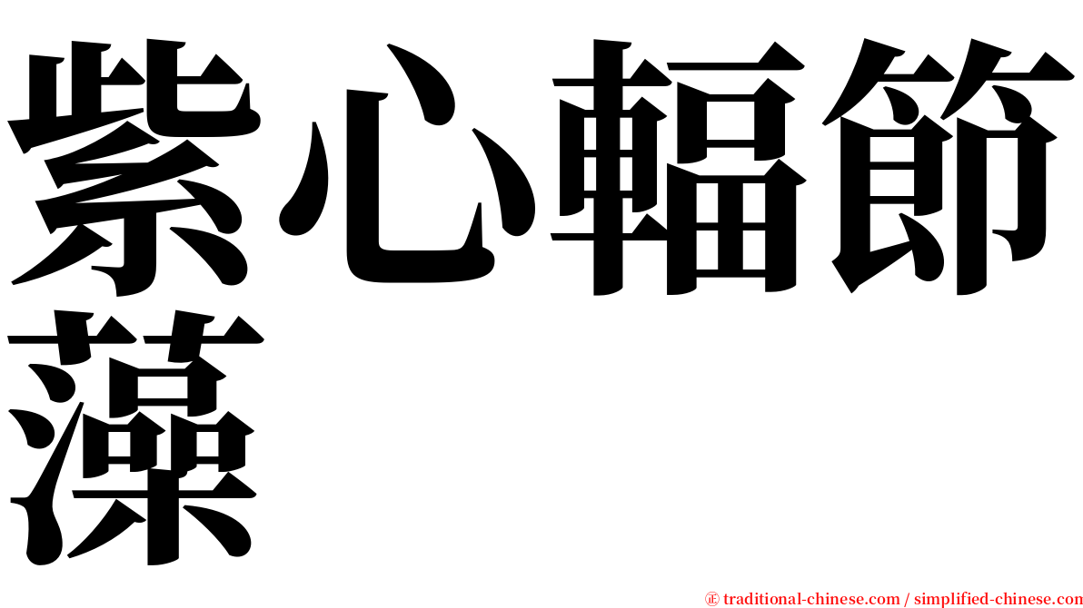 紫心輻節藻 serif font