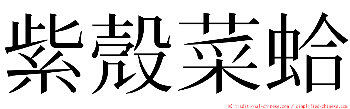 紫殼菜蛤 ming font