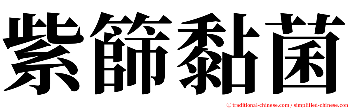 紫篩黏菌 serif font