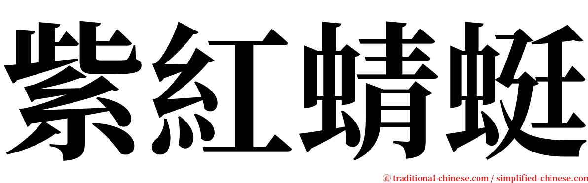 紫紅蜻蜓 serif font