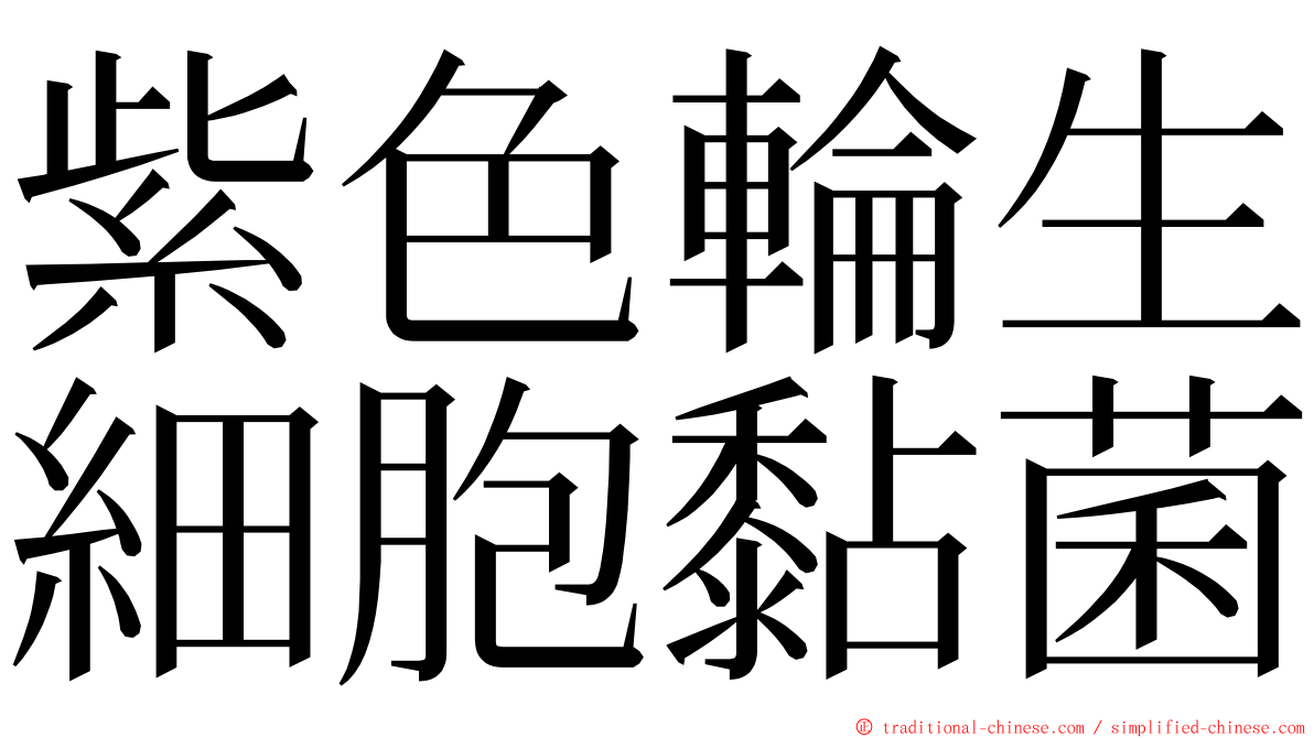 紫色輪生細胞黏菌 ming font