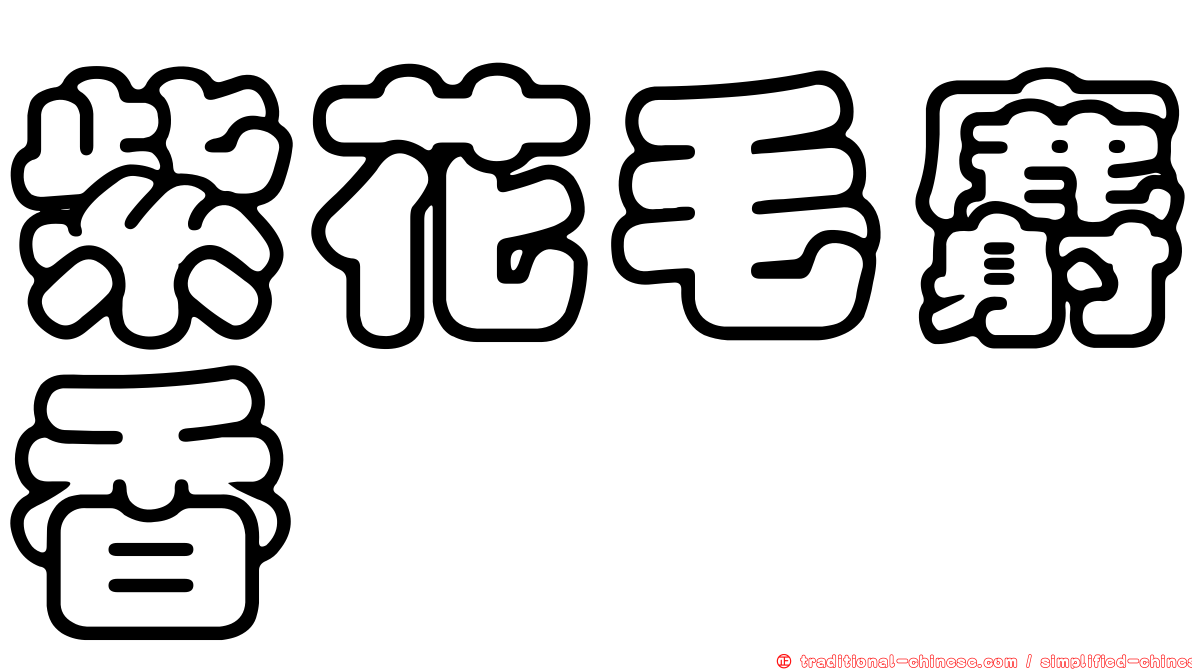 紫花毛麝香