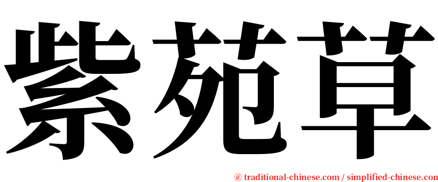 紫苑草 serif font