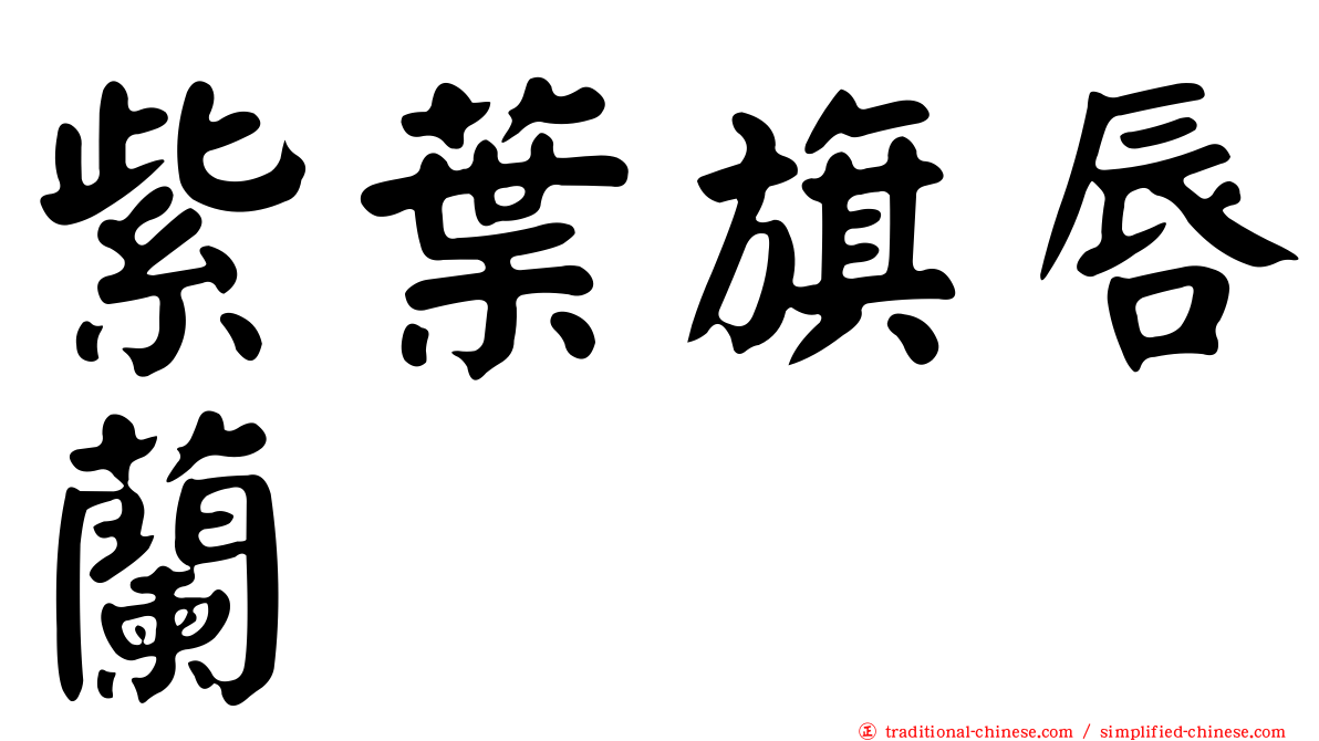 紫葉旗唇蘭