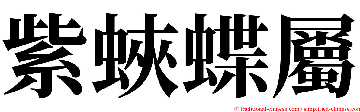 紫蛺蝶屬 serif font