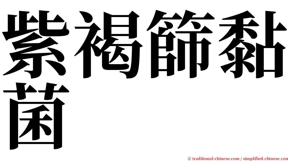 紫褐篩黏菌 serif font