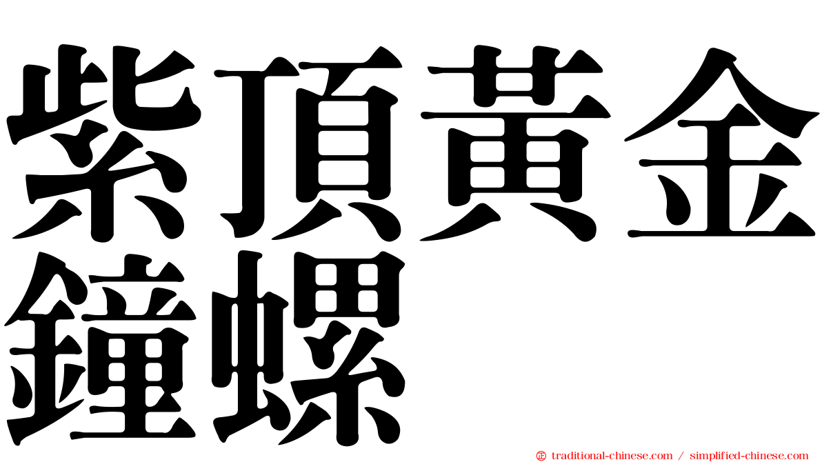 紫頂黃金鐘螺