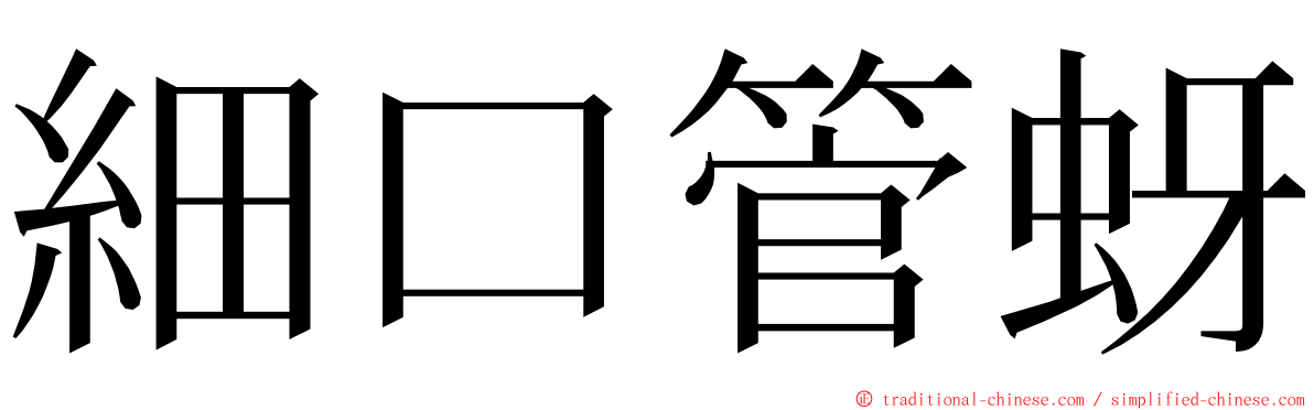 細口管蚜 ming font