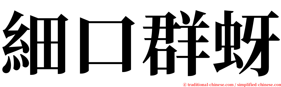 細口群蚜 serif font