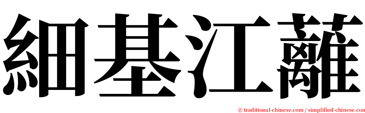 細基江蘺 serif font