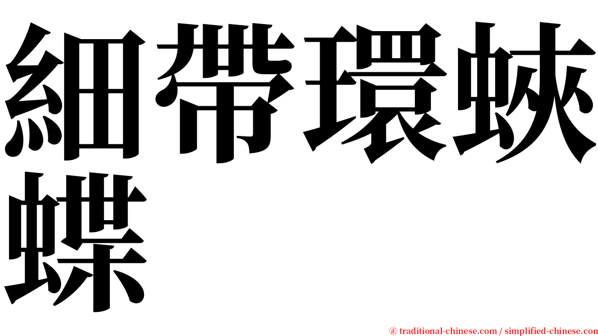 細帶環蛺蝶 serif font