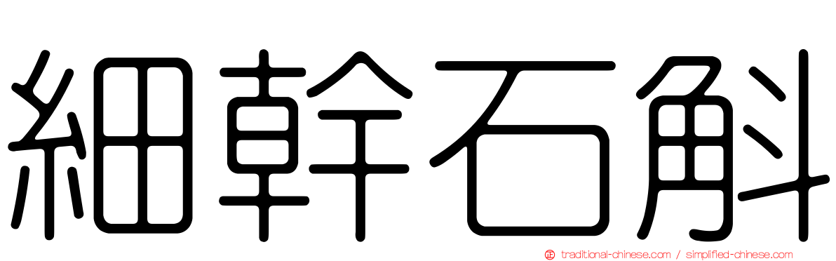 細幹石斛