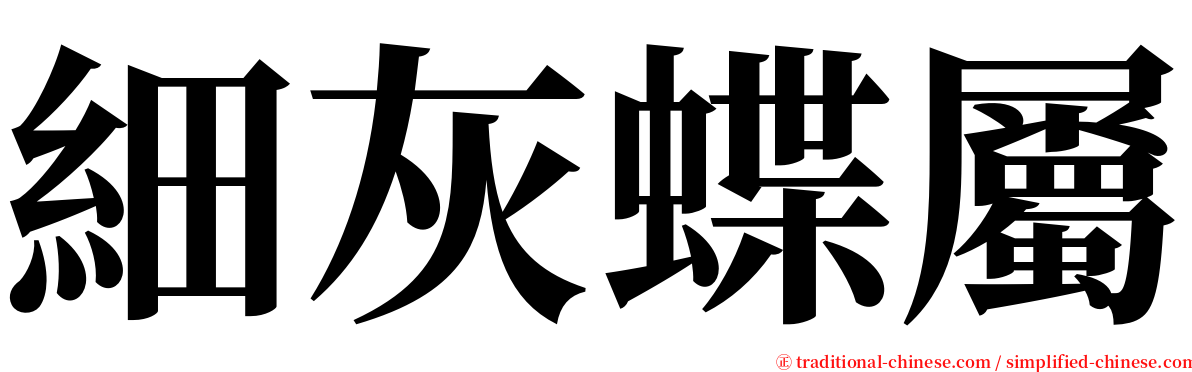 細灰蝶屬 serif font