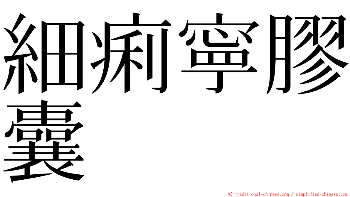 細痢寧膠囊 ming font