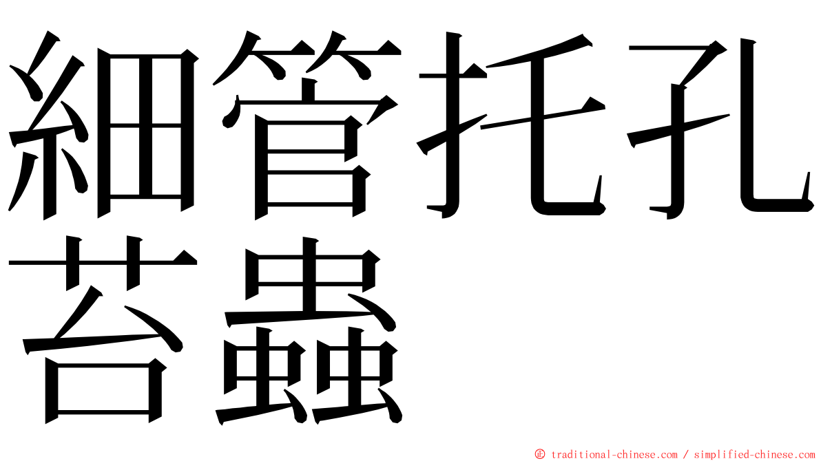 細管托孔苔蟲 ming font