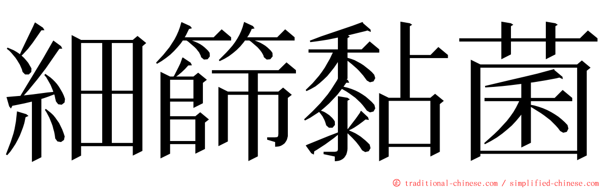 細篩黏菌 ming font