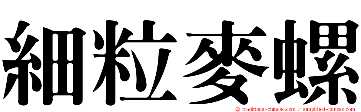 細粒麥螺