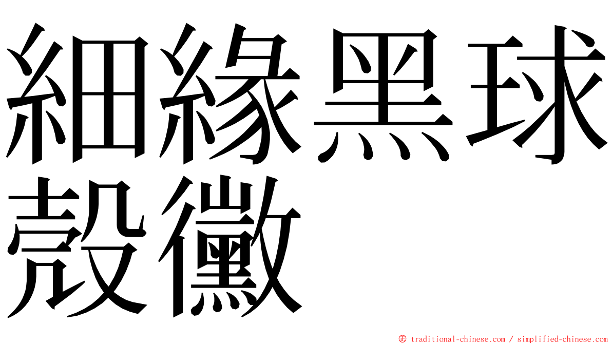 細緣黑球殼黴 ming font