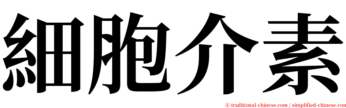 細胞介素 serif font