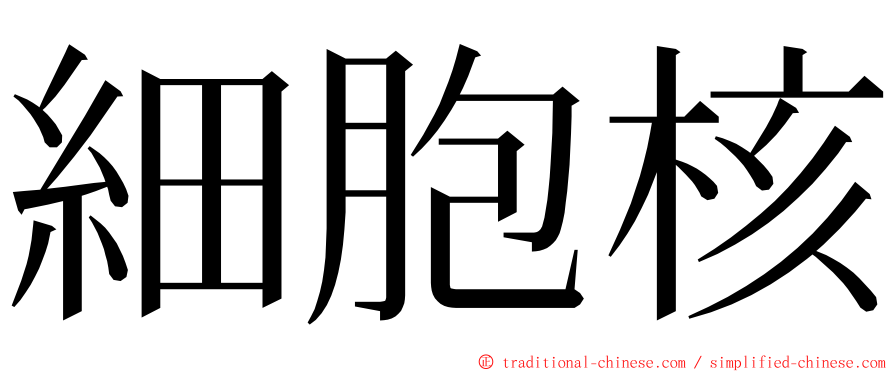 細胞核 ming font