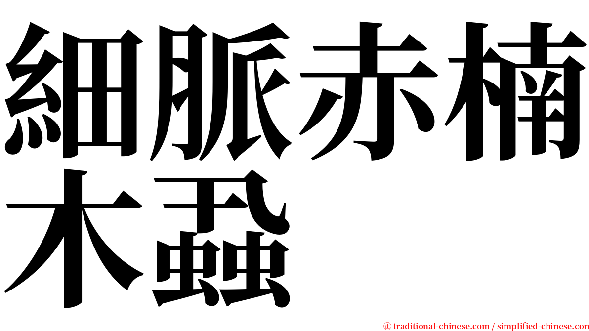 細脈赤楠木蝨 serif font