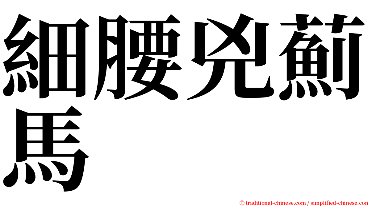 細腰兇薊馬 serif font