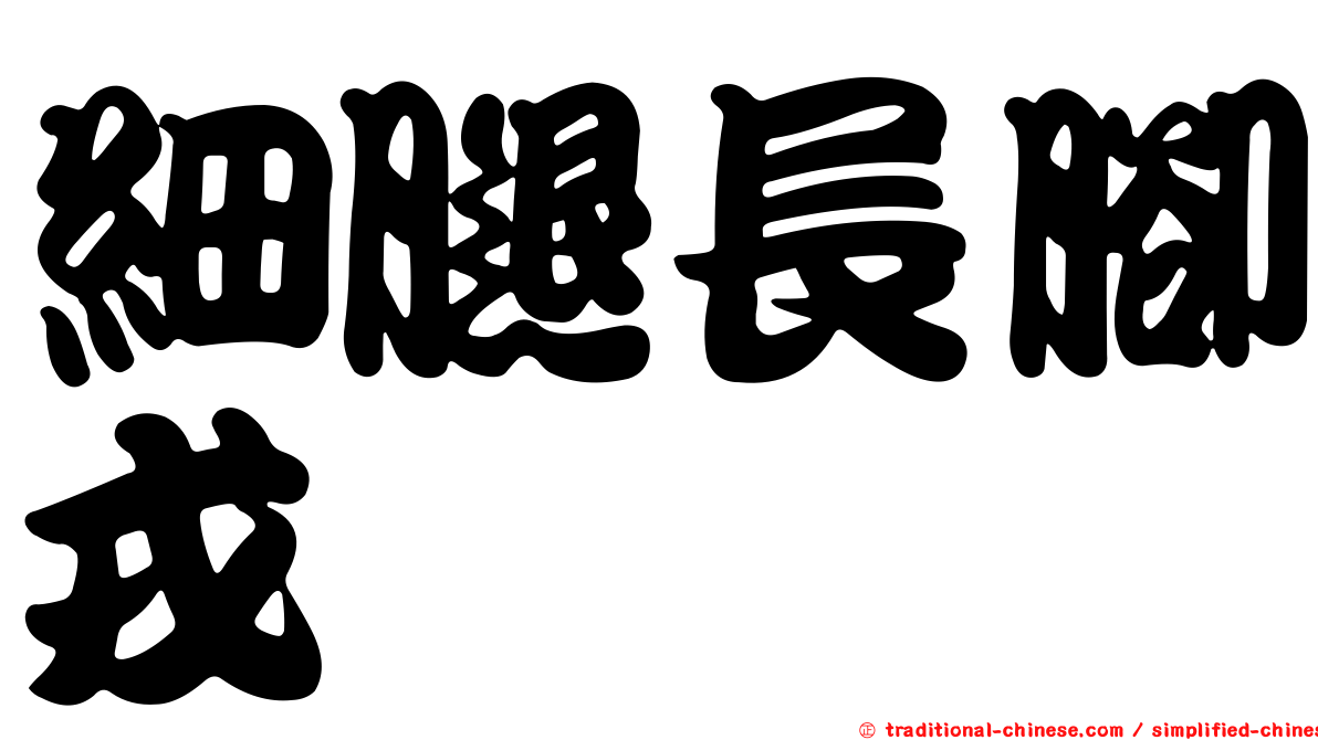 細腿長腳戎