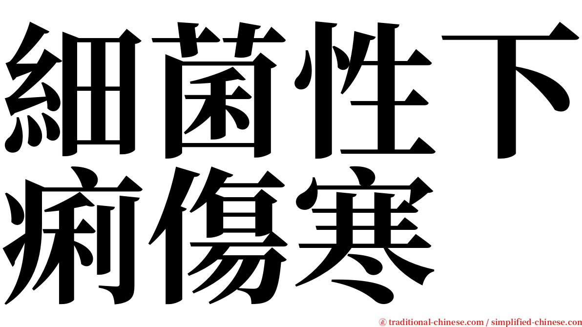 細菌性下痢傷寒 serif font