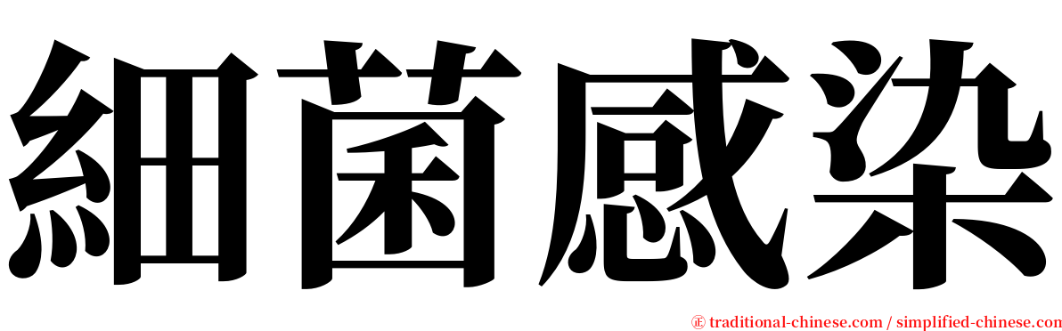 細菌感染 serif font