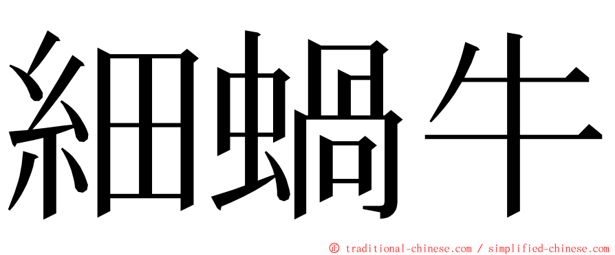 細蝸牛 ming font