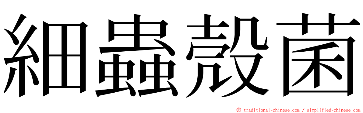 細蟲殼菌 ming font