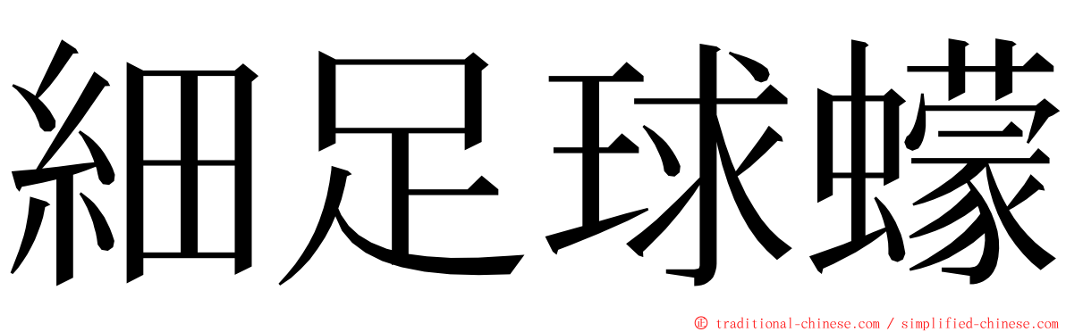 細足球蠓 ming font