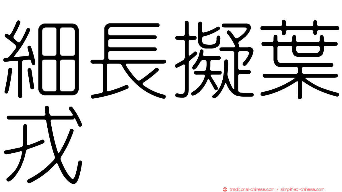 細長擬葉戎