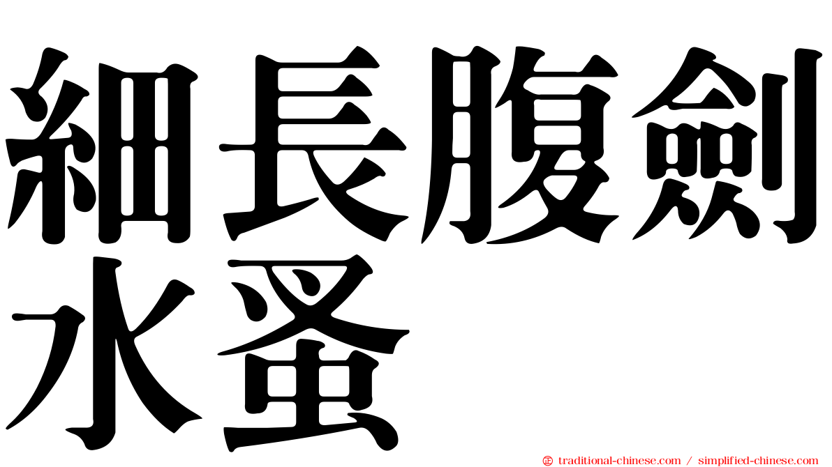 細長腹劍水蚤