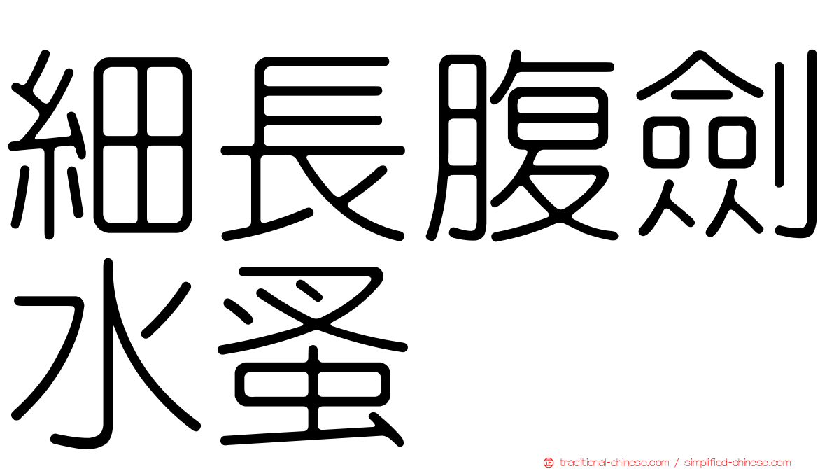 細長腹劍水蚤