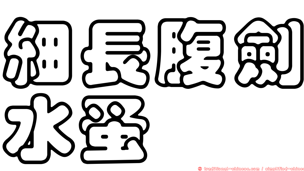 細長腹劍水蚤