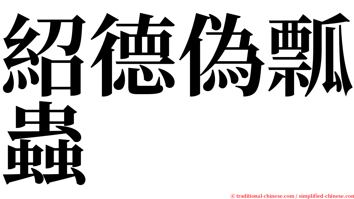 紹德偽瓢蟲 serif font