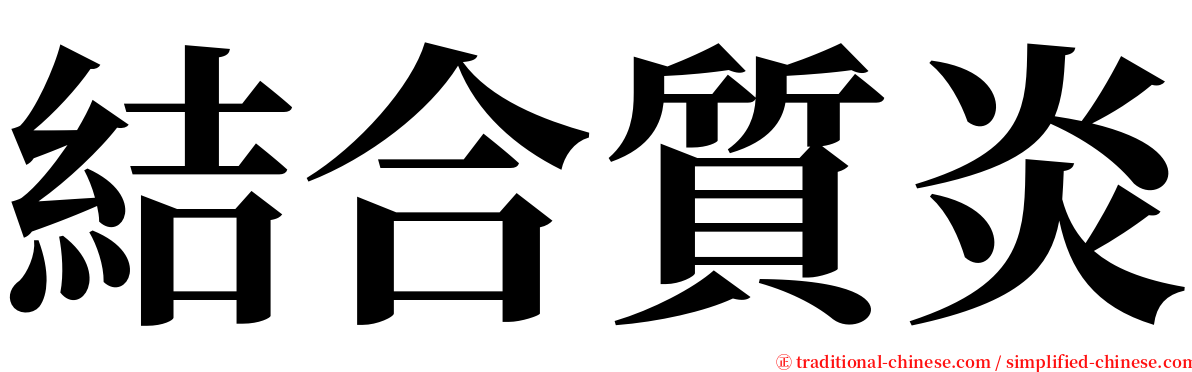 結合質炎 serif font