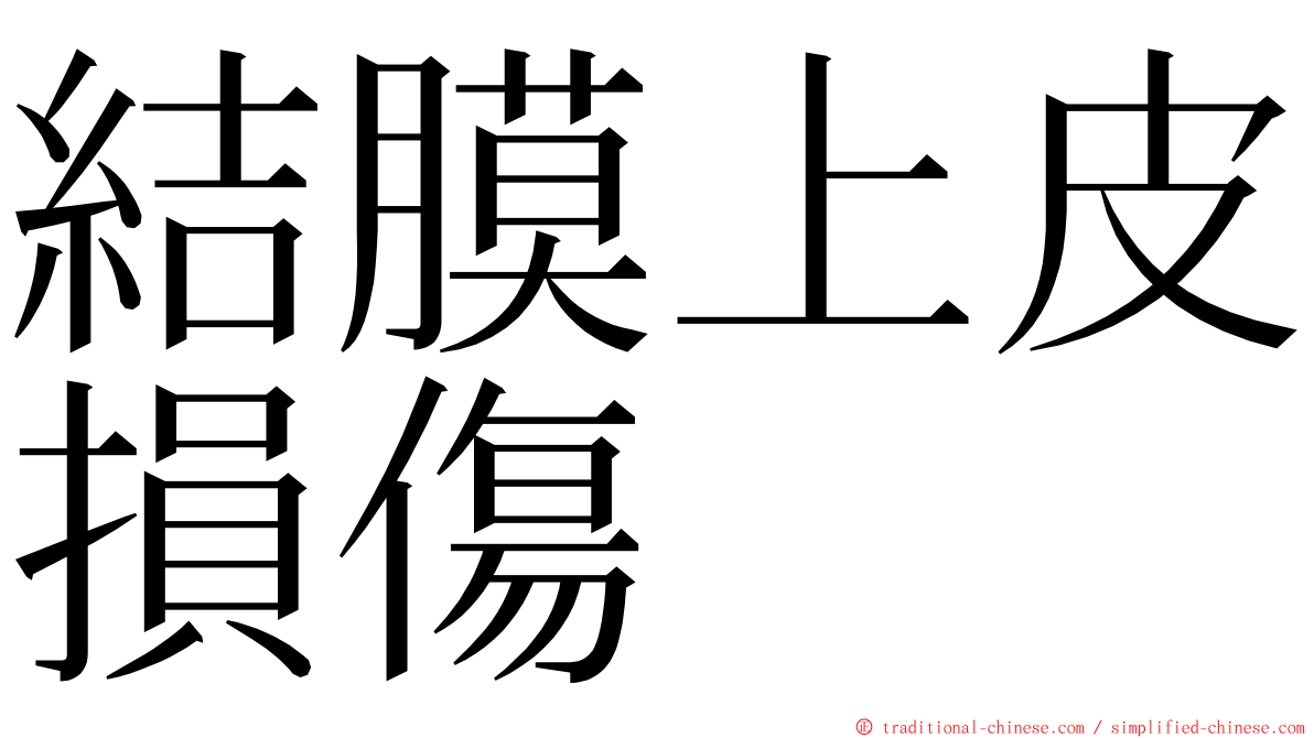 結膜上皮損傷 ming font