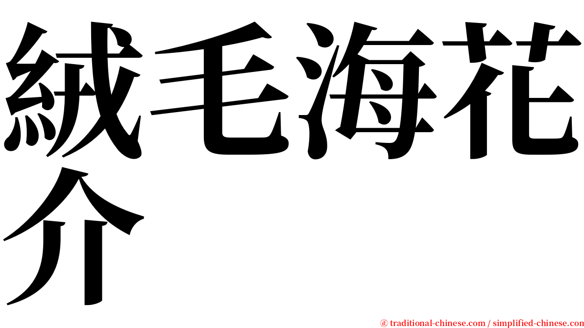 絨毛海花介 serif font