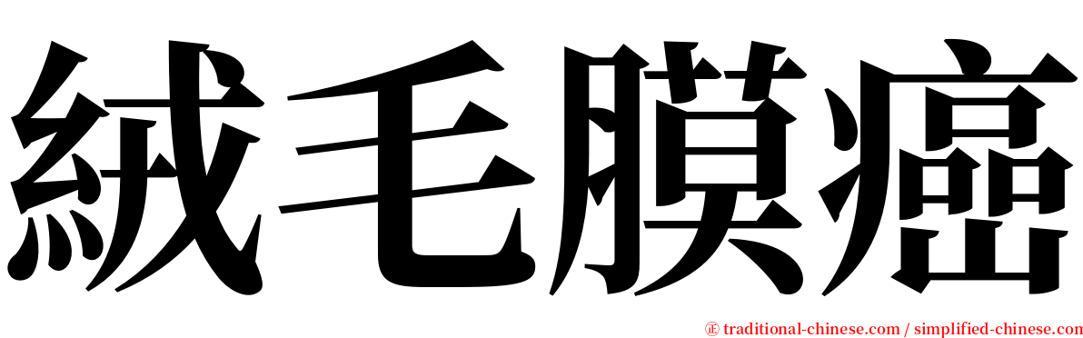 絨毛膜癌 serif font